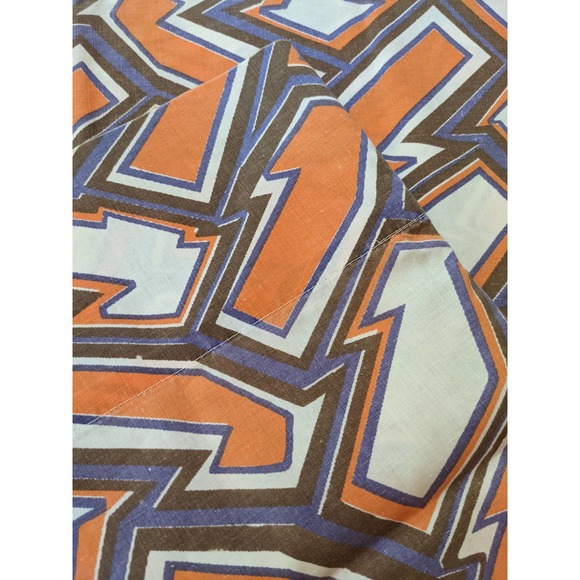 Vintage 70's Pillowcase, Funky Orange Purple & White Pattern, 1970's Bedding - Picture 10 of 10